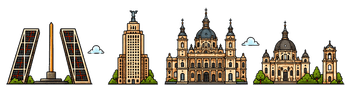 Madrid skyline illustration